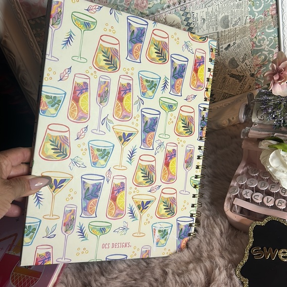 Cocktail Spiral Notebook + Extra pink drink 🍹 🍸 small notebook - Picture 8 of 9